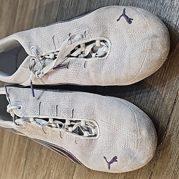 Puma Grey Suede with Purple Women's 9.5 - Picture 2 of 4